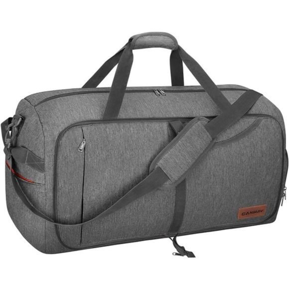 FOLDABLE Weekender Bag with Shoes Compartment Heron Gray - Picture 1 of 6